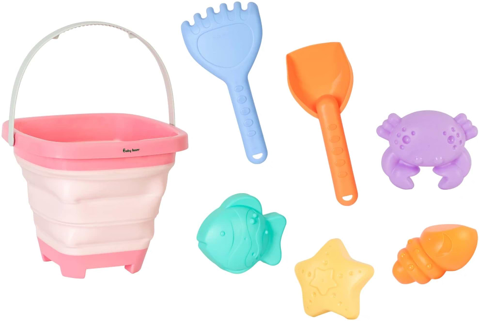 Набір для гри в пісочниці Baby Team 7 ел. (9511_рожевий)