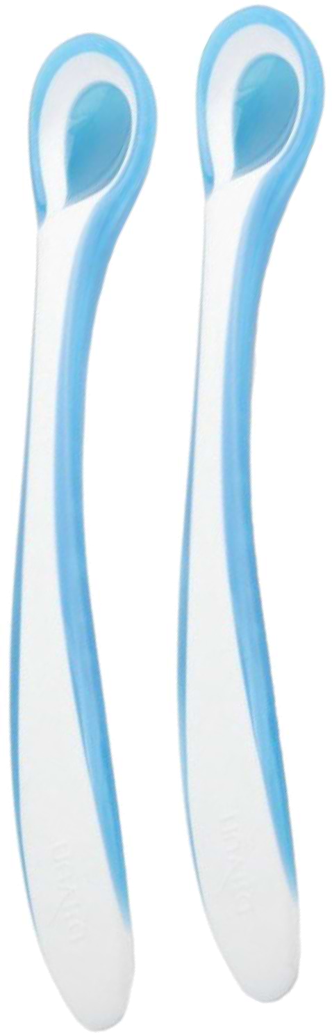 Набор детских столовых приборов для малыша Nuvita термоложки, 2 шт. синий (NV8485Blue)