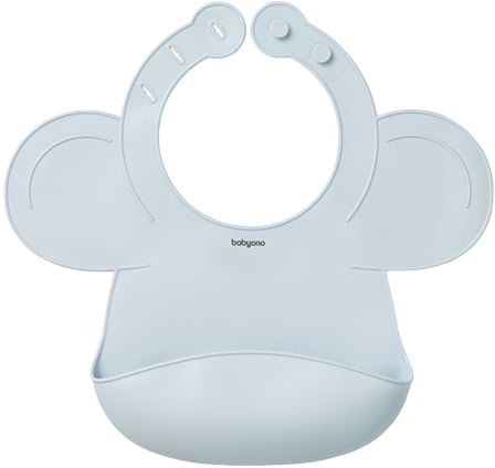 Нагрудник силиконовый BabyOno с регулируемой застежкой Голубой (1639/01)