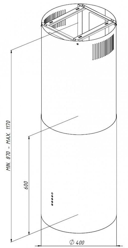 Фото - Витяжка декоративна Akpo WK-4 Isla Balmera 850 White