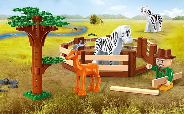 Фото - Пластиковый конструктор Banbao "Сафари" (136 Эл.) Зоопарк (6661)