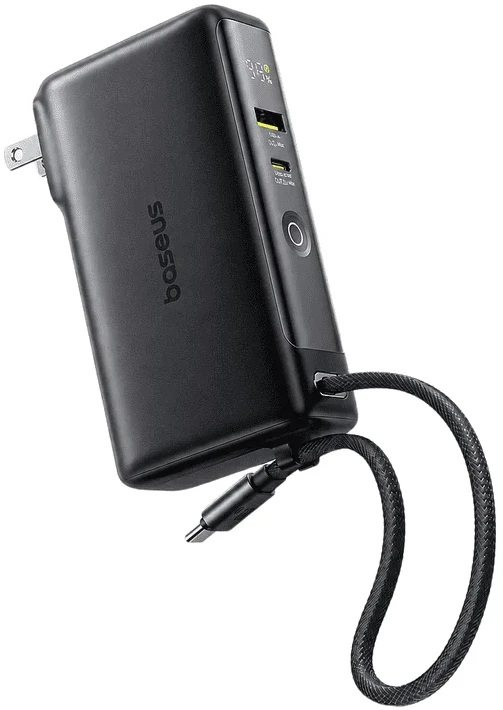 Батарея мобільна Baseus Nomos NT11 3 в 1 67W 10000 mAh USB-C Black (716306)