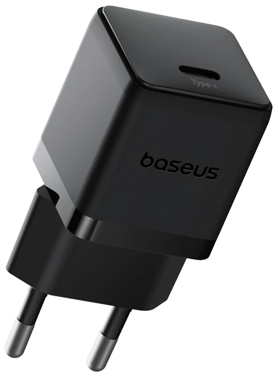 Мережевий зарядний пристрій Baseus Palm Fast Charger 1C 20W EU Cosmic Black set USB-C to iP 20W 1m (62255)