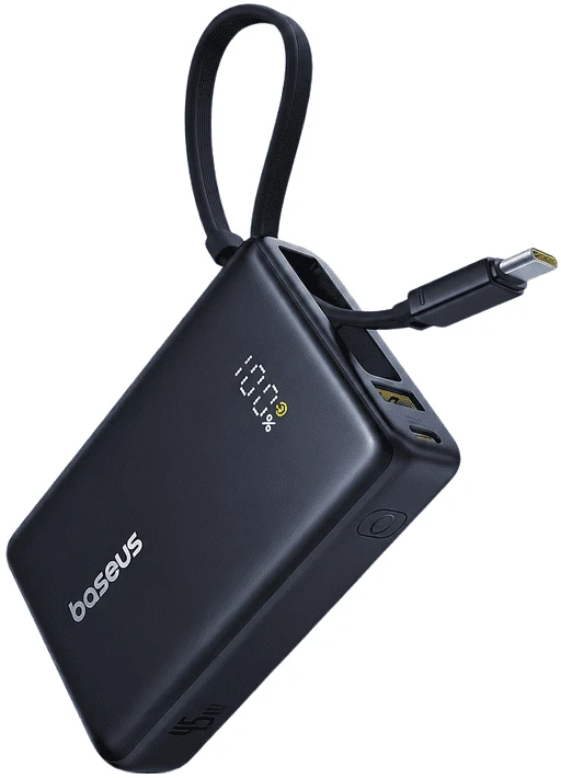 Батарея мобільна Baseus PicoGo Digital Display 45W 10000 mAh USB-C Black (716308)