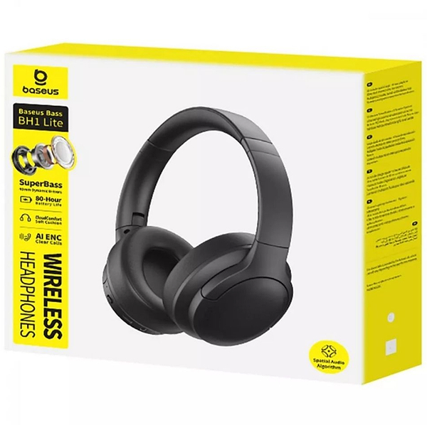 Фото - Наушники накладные беспроводные Baseus Bass BH1 Lite Wireless Headphones Cosmic Black (A0203C00)