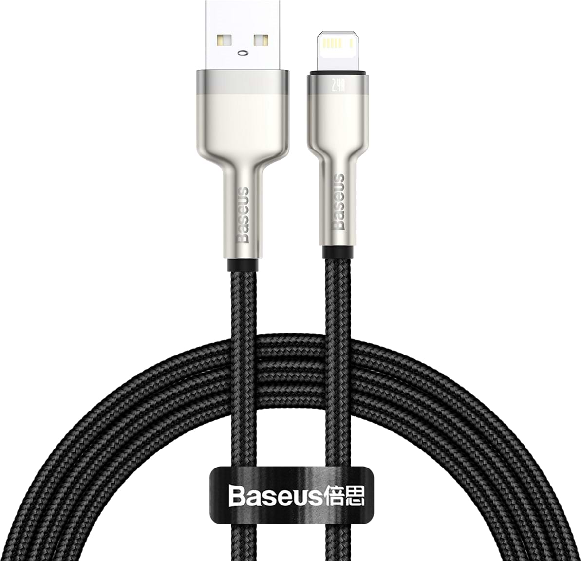 Кабель Baseus Cafule Metal USB-Lightning 1m Black (CALJK-A01)