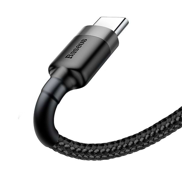 Фото - Кабель Baseus Cafule USB-USB-C 2A 3m Gray/Black (CATKLF-UG1)