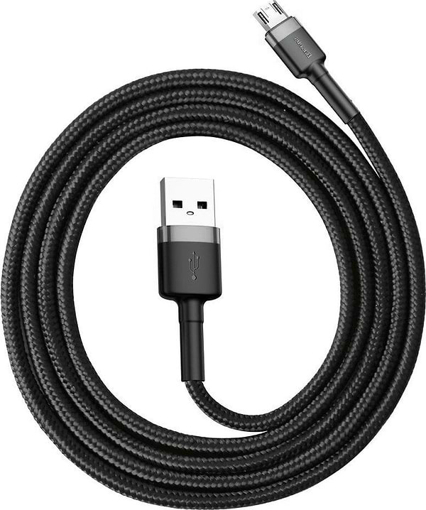 Фото - Кабель синхронізації даних Baseus Cafule USB Type-C 1m Black/Grey (CATKLF-BG1)