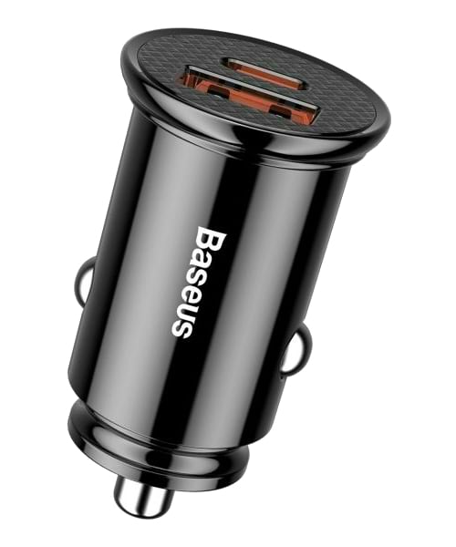 Автомобильное зарядное устройство Baseus Circular Plastic USB, Type-C PD3.0, QC4.0 Black (CCALL-YS01)