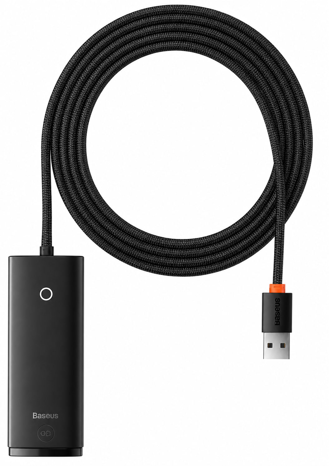 Хаб USB Baseus Lite Series 4-Port USB-A HUB Adapter 2m Black (WKQX030201)