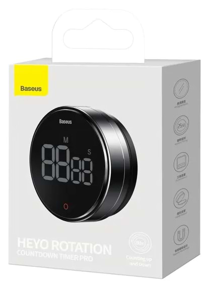 Фото - Кухонный таймер цифровой Baseus Pro Dark Grey (FMDS000013)