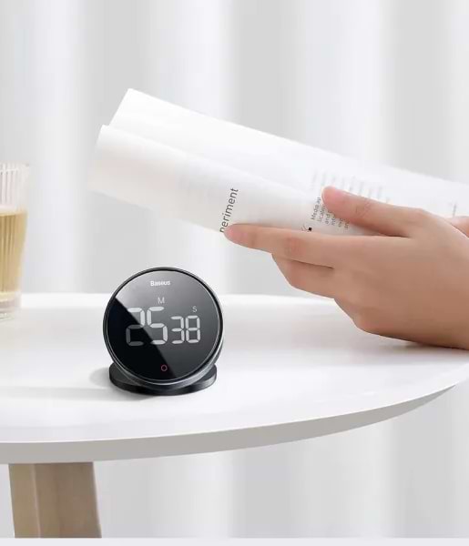 Фото - Кухонный таймер цифровой Baseus Pro Dark Grey (FMDS000013)