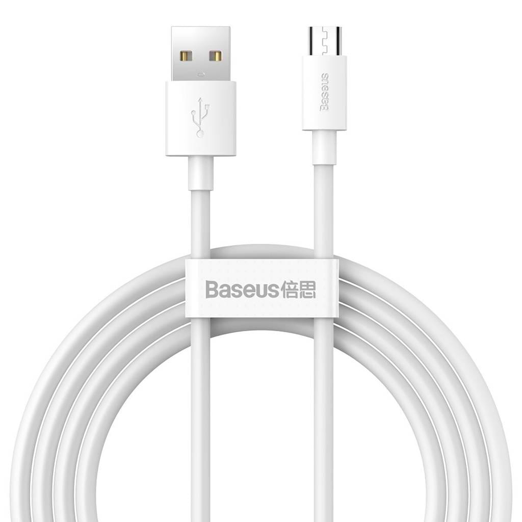 Кабель Baseus Simple Wisdom USB-MicroUSB 1.5m White (TZCAMZJ-02)