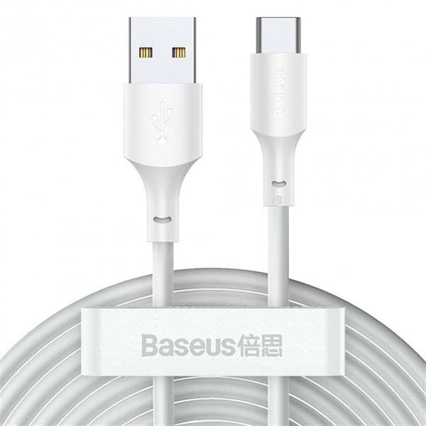 Фото - Кабель синхронізації даних Baseus Simple Wisdom USB-USB-C 1.5m White (TZCATZJ-02)