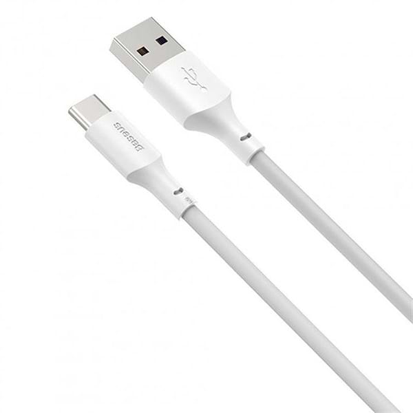 Фото - Кабель синхронізації даних Baseus Simple Wisdom USB-USB-C 1.5m White (TZCATZJ-02)