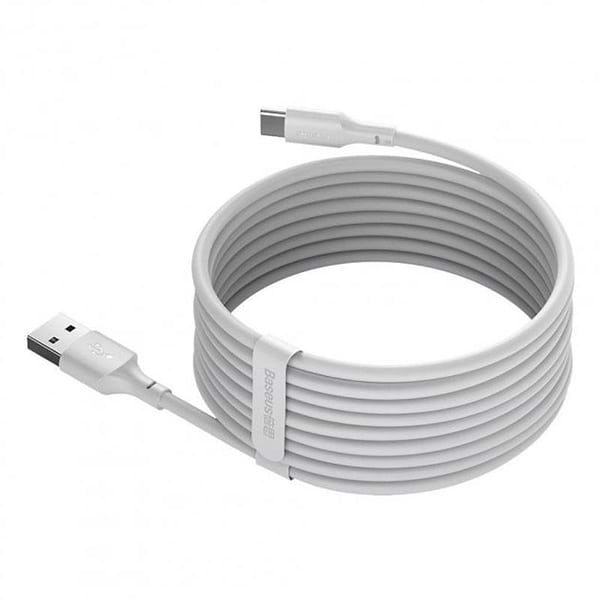 Фото - Кабель синхронізації даних Baseus Simple Wisdom USB-USB-C 1.5m White (TZCATZJ-02)