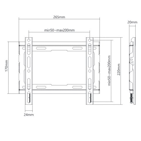 Фото - Кріплення для телевізора Kivi Basic-22F