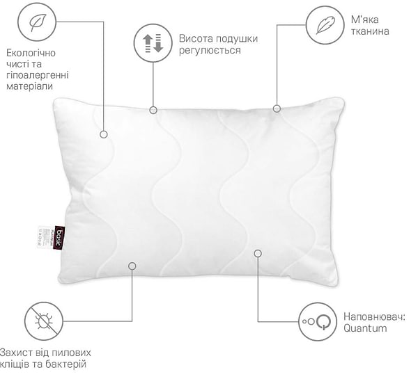 Фото - Подушка стандартная Sonex Basic Platinum 70x70 см (SO102335)