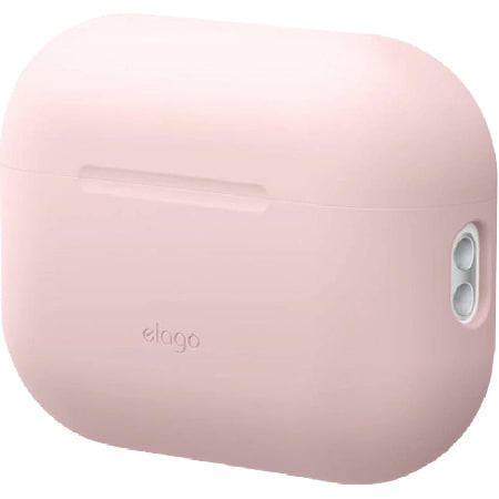 Чехол для наушников Elago Silicone Basic Case with Nylon Lanyard Light Pink for Airpods Pro 2nd Gen (EAPP2SC-BA+ROSTR-LPK)