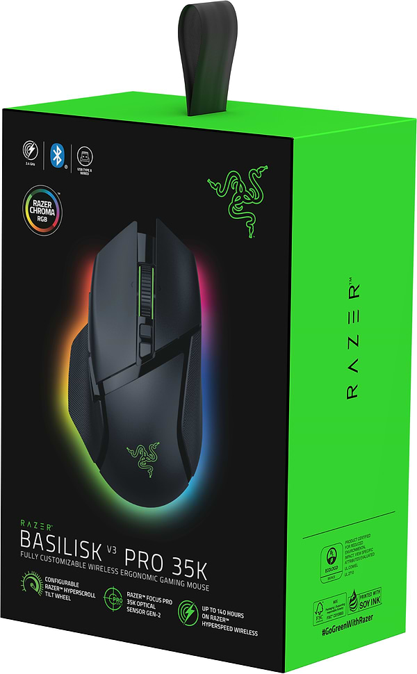 Фото - Мышь беспроводная игровая Razer Basilisk V3 PRO Wireless, 35K, Black (RZ01-05240100-R3G1)