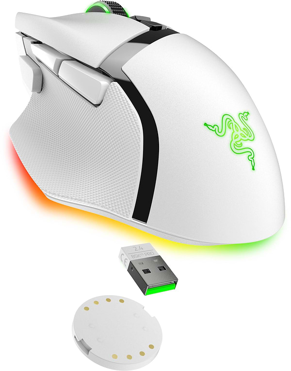 Фото - Миша бездротова ігрова Razer Basilisk V3 PRO Wireless, 35K, White (RZ01-05240200-R3G1)