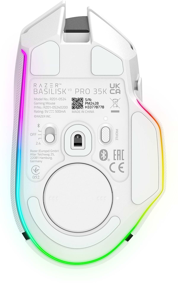 Фото - Миша бездротова ігрова Razer Basilisk V3 PRO Wireless, 35K, White (RZ01-05240200-R3G1)