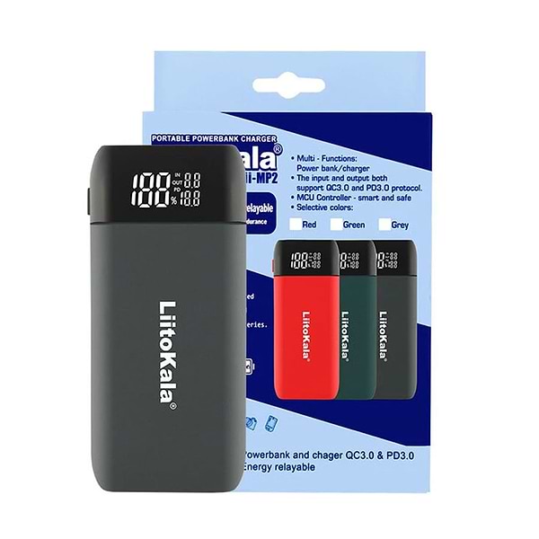 Фото - Батарея мобільна LiitoKala Lii-MP2 Black PowerBank QC3.0&PD3.0