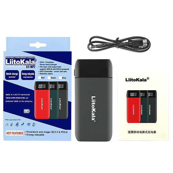 Фото - Батарея мобільна LiitoKala Lii-MP2 Black PowerBank QC3.0&PD3.0