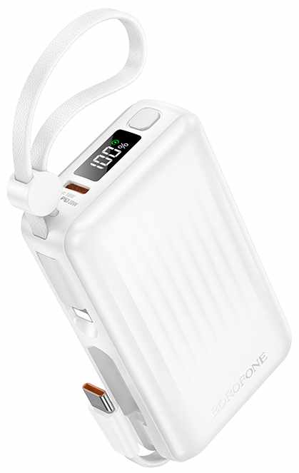 Батарея мобільна BOROFONE BJ70 Source dual PD20W power bank with cable (6941991116681)
