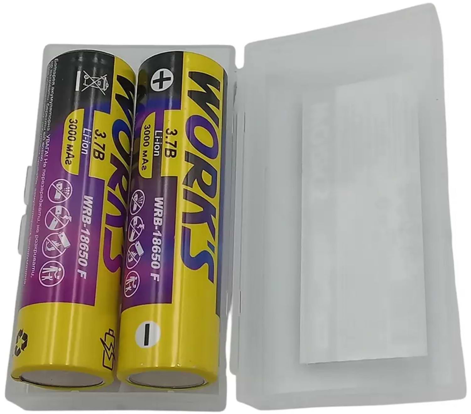 Аккумулятор тип 18650 Works Li-ion WRB-18650 F 3000mAh 1С 2 шт. (146831)