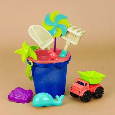 Фото - Набір для гри в пісочниці Battat Summery Ведёрце море (9 предметів) (BX1330Z)