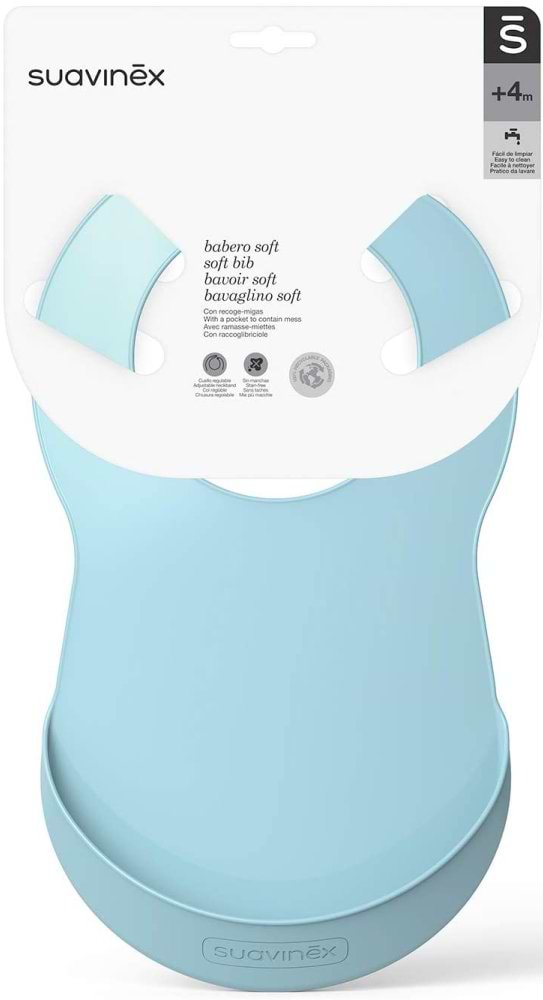 Фото - Нагрудник каучуковий Suavinex Лісові історії, блакитний (401 234)