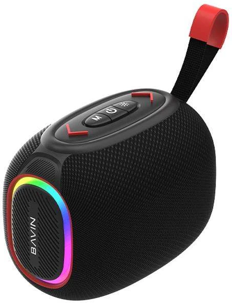 Портативная акустика Bavin BM-33 Hi-Res RGB-подсветка Повербанк BT/USB/TF/FM/TWS Black (DV-BM33 BK)