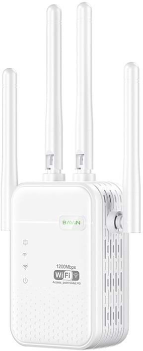 Усилитель беспроводного сигнала Bavin PC2055Y WiFi 2.4G+5G 1200Mbps White (C-PC2055Y WH)