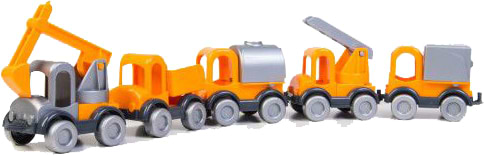 Фото - Базовий ігровий транспорт для малюка Tigres Маленький Будівельник "Kid Cars" 5 шт. (39371)
