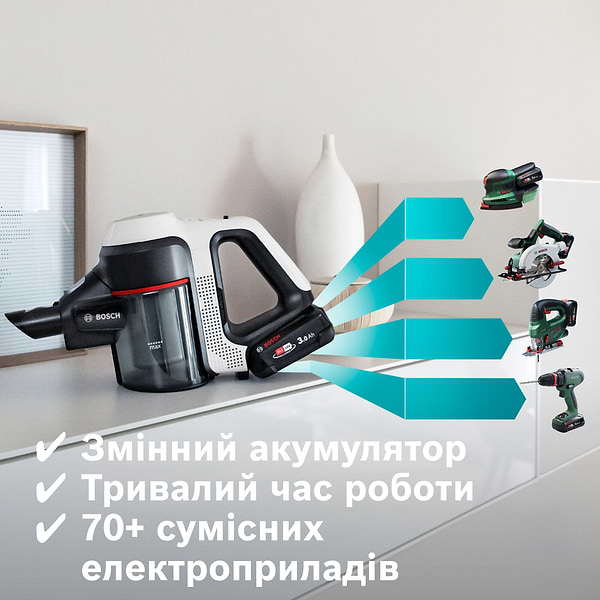 Фото - Пилосос ручний для дому Bosch BBS711W