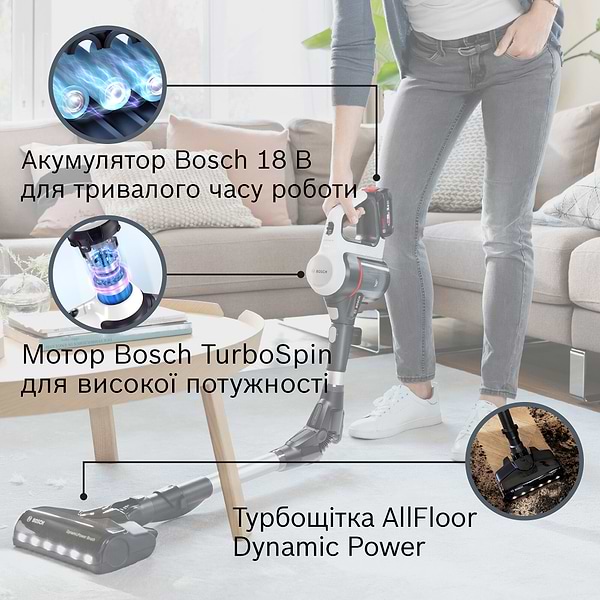 Фото - Пилосос ручний для дому Bosch BBS711W