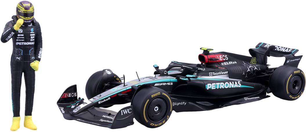 Коллекционная машинка 1:24 Bburago MERCEDES-AMG PETRONAS F1 W15 (2024) (1:24) (18-28069 (#44))