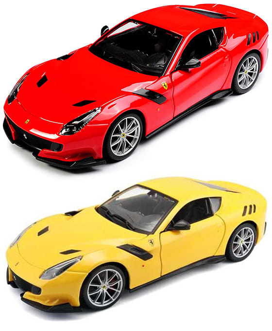 Колекційна машинка 1:24 Bburago Ferrari F12TDF (асорті жовтий, червоний, 1:24) (18-26021)