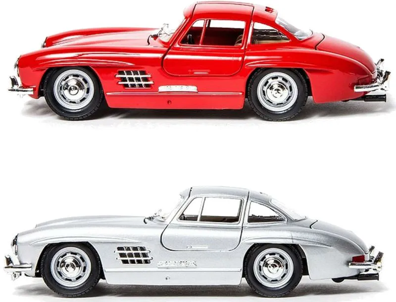 Колекційна машинка 1:24 Bburago Mercedes-Benz 300 SL (1954) (асорті червоний, сріблястий, 1:24) (18-22023)