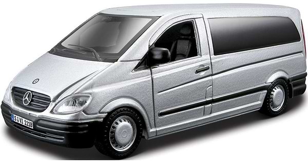 Фото - Коллекционная машинка 1:32 Bburago Mercedes-Benz Vito (серебристый, 1:32) (18-43028)