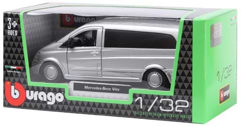 Фото - Коллекционная машинка 1:32 Bburago Mercedes-Benz Vito (серебристый, 1:32) (18-43028)