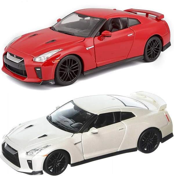 Фото - Коллекционная машинка 1:24 Bburago Nissan GT-R (ассорти красный, белый металлик, 1:24) (18-21082) Фото - Коллекционная машинка 1:24 Bburago Nissan GT-R (ассорти красный, белый металлик, 1:24) (18-21082)