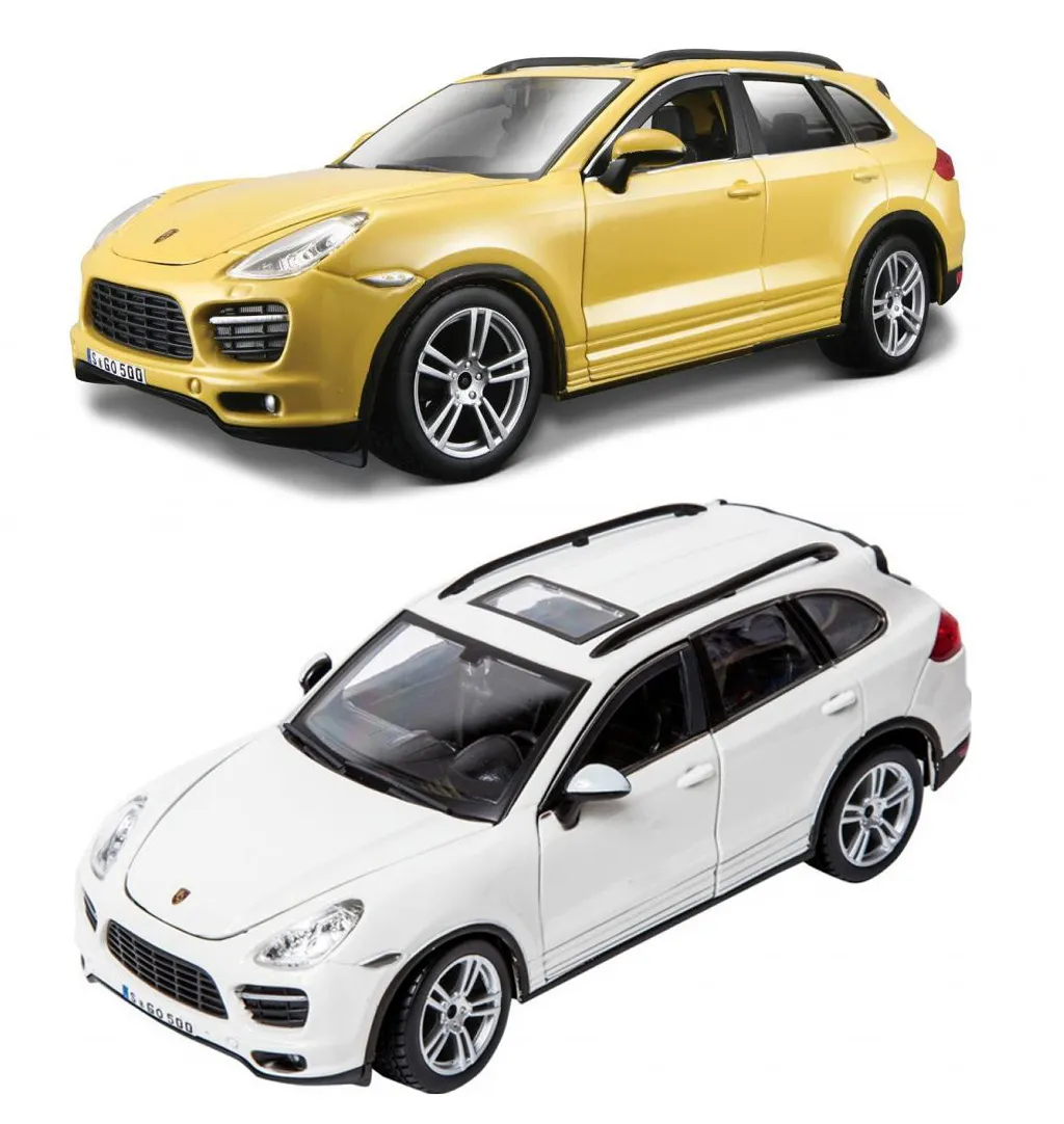 Колекційна машинка 1:24 Bburago Porsche Cayenne Turbo (асорті білий, жовтий, 1:24) (18-21056) - Фото 1