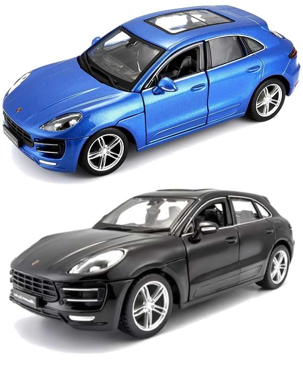 Колекційна машинка 1:24 Bburago Porsche Macan (чорний, синій 1:24) (18-21077) в ас. - Фото 1