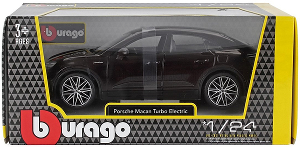 Фото - Коллекционная машинка 1:24 Bburago PORSCHE MACAN 4 ELECTRIC Black (18-21114)