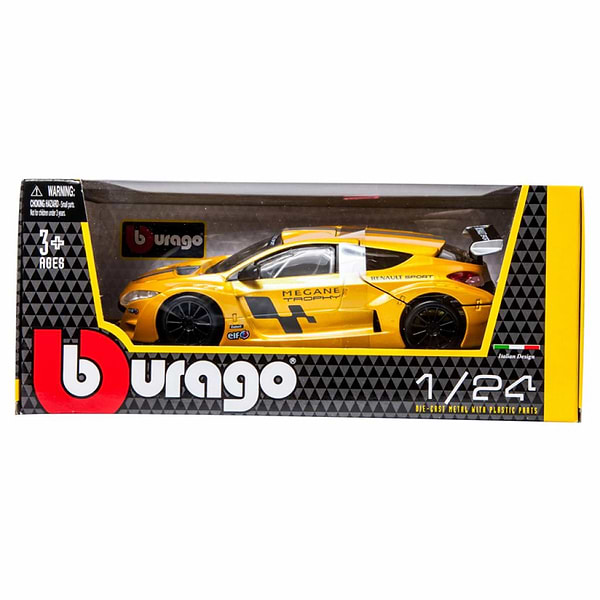 Фото - Коллекционная машинка 1:24 Bburago Renault Megane Trophy (желтый металлик, 1:24) (18-22115)