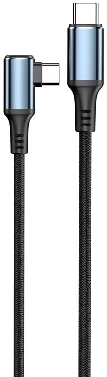 Фото - Кабель синхронізації даних Gelius Cable Corner GP-UCN011 Type-C to Type-C Black (1,2m) (100W)