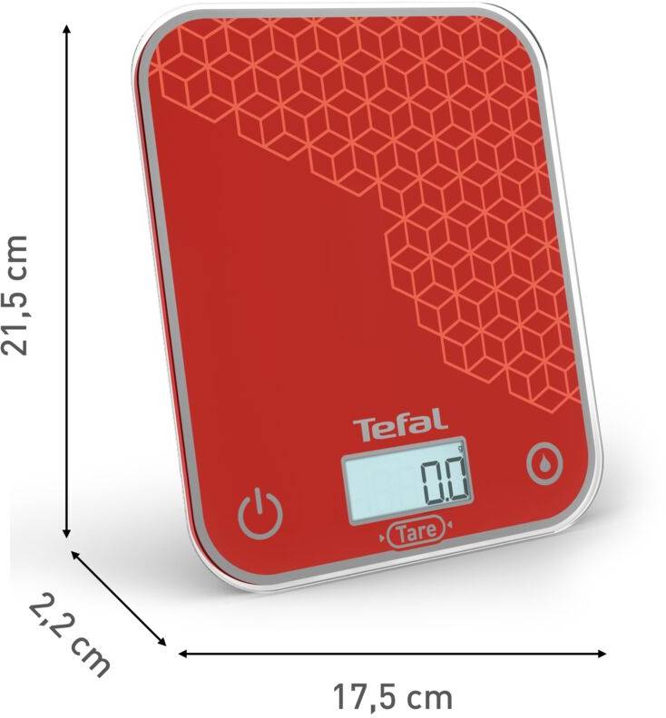 Фото - Ваги кухонні Tefal BC50D7V0 OPTISS GRAPHIC RED