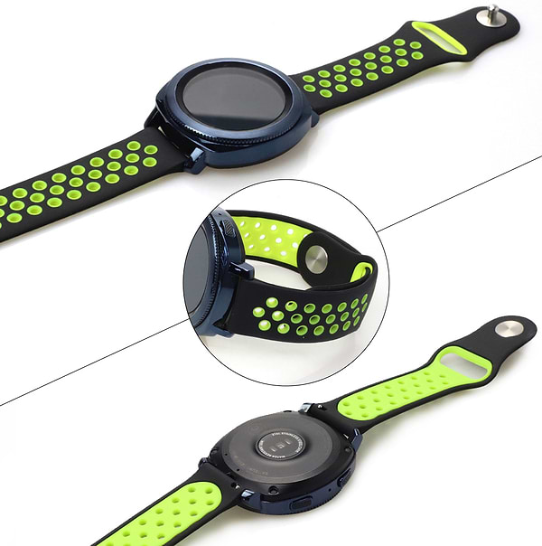 Фото - Ремешок для смарт-часов BeCover Nike Style for Motorola Moto 360 2nd Gen. Black-Blue (705755)